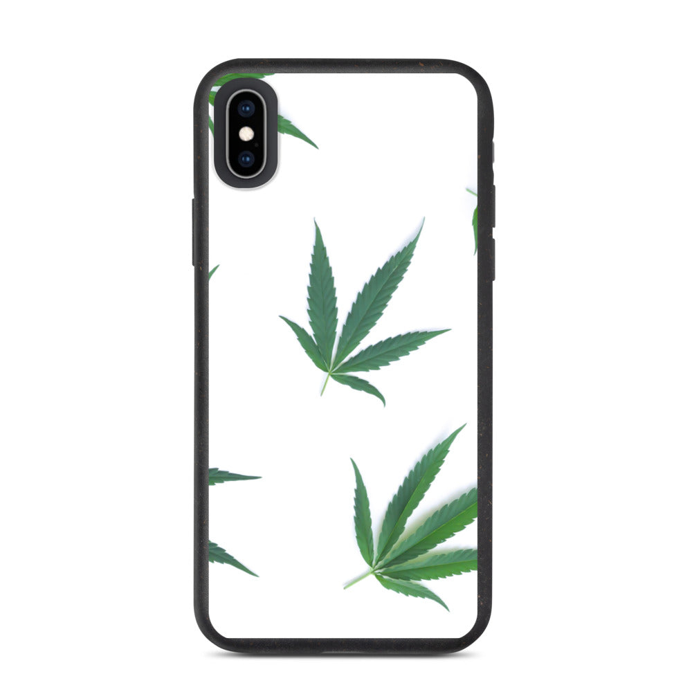 White Indica Collection Biodegradable phone case