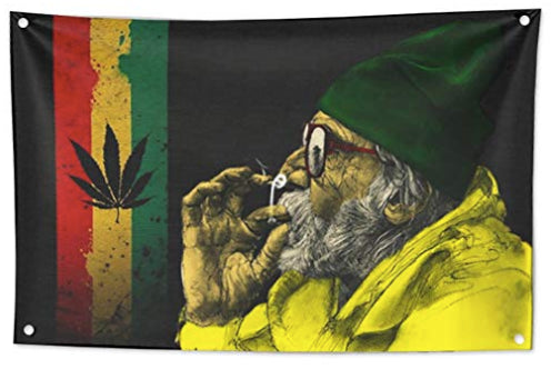 OG Rasta Style Cannabis Leaf Decorative Tapestry