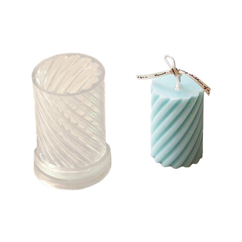 Spiral cylinder Acrylic Candle Mold
