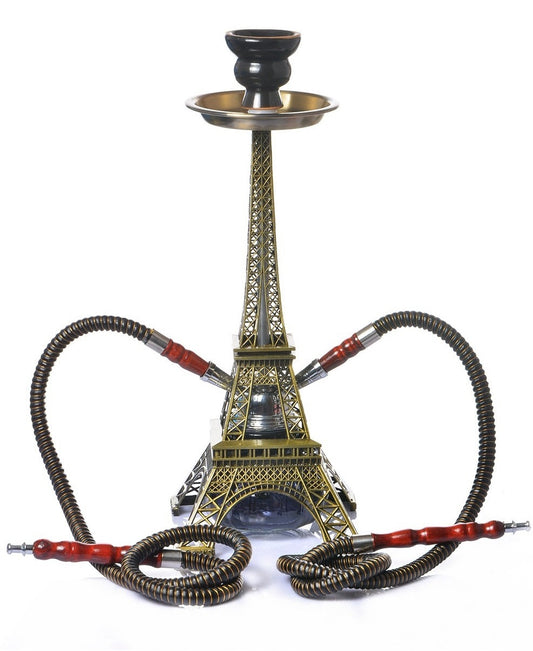 Eiffel Tower Arabian Double Pipe Hookah Set