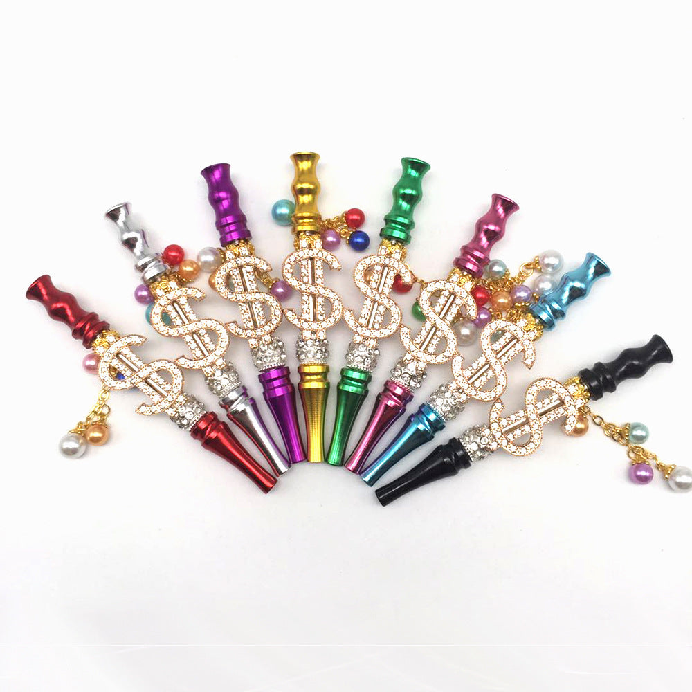 Colorful Diamond-Studded Smoke Pipes