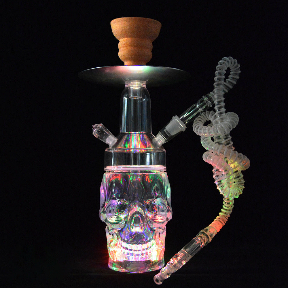 Colorful Acrylic Illuminated Skull Hookahs