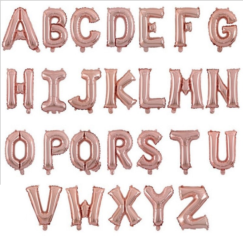 Assorted Color 16 inch Letter A to Z Alphabet Foil Balloons