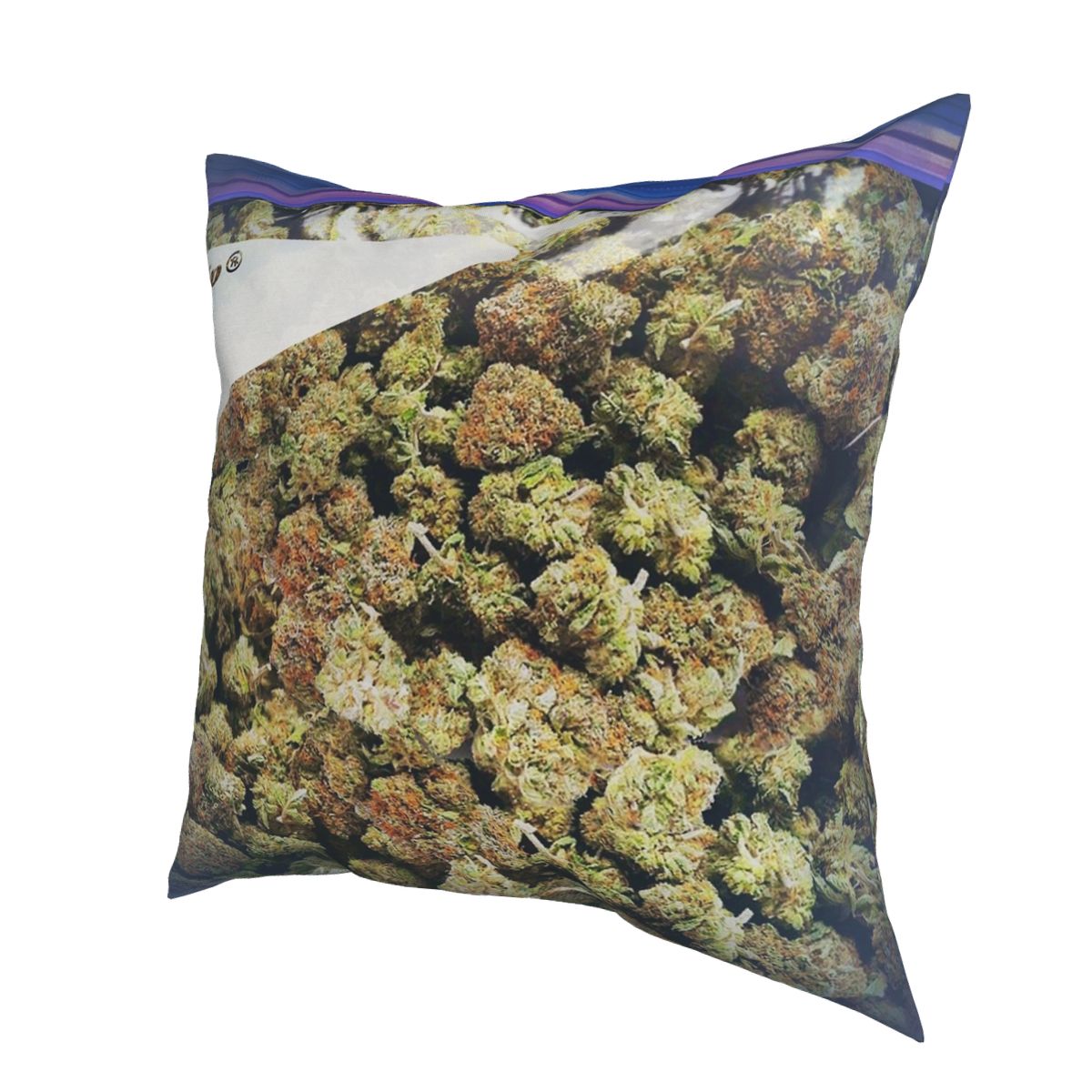 Weed Zip Lock Cannabis Extra Large Square Pillowcase