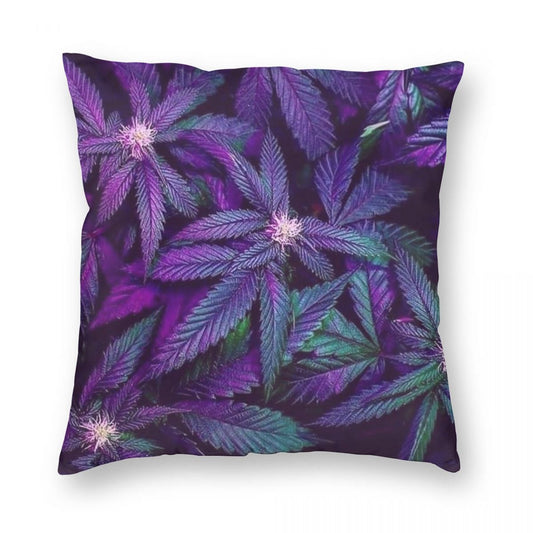 Purple Haze Leaf Square Pillowcase