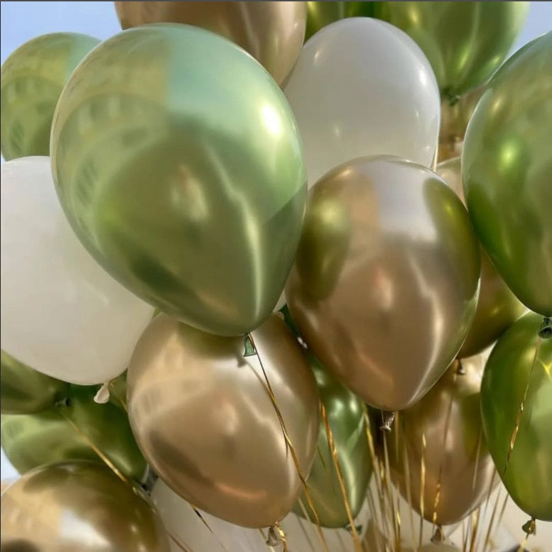 40pcs 10inch Green Latex Balloons
