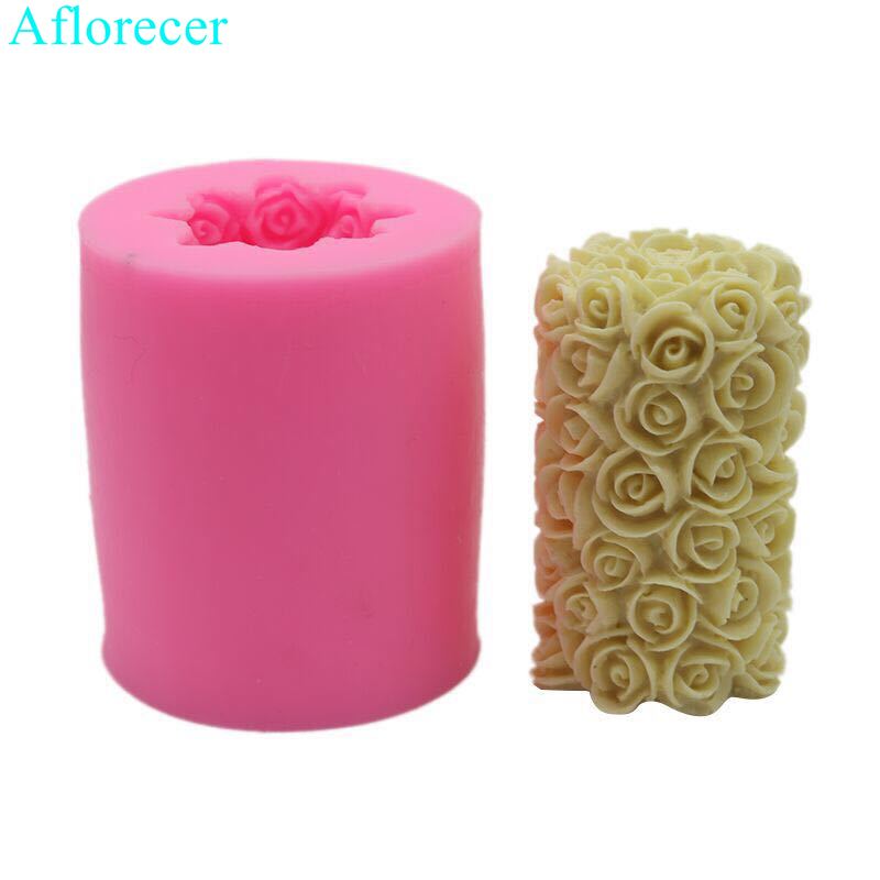 3D Rose Flower Candle Silicone Mold