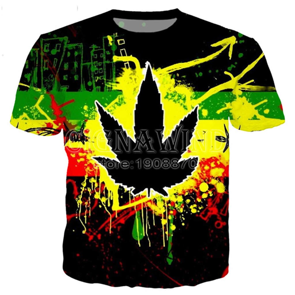 Assorted Men's Bob Marley 3d Print Joint T-shirts
