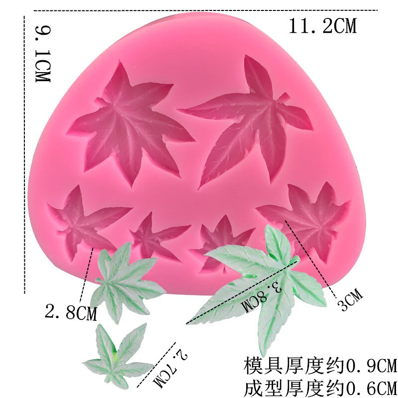 Assorted Shape Cannabis Leaf Silicone Candy/Baking Mold