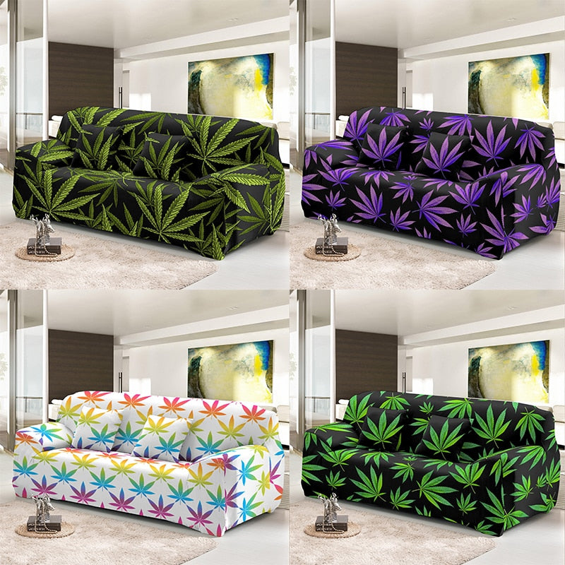 Assorted Cannabis Leaf Sofa Covers CanUgrower