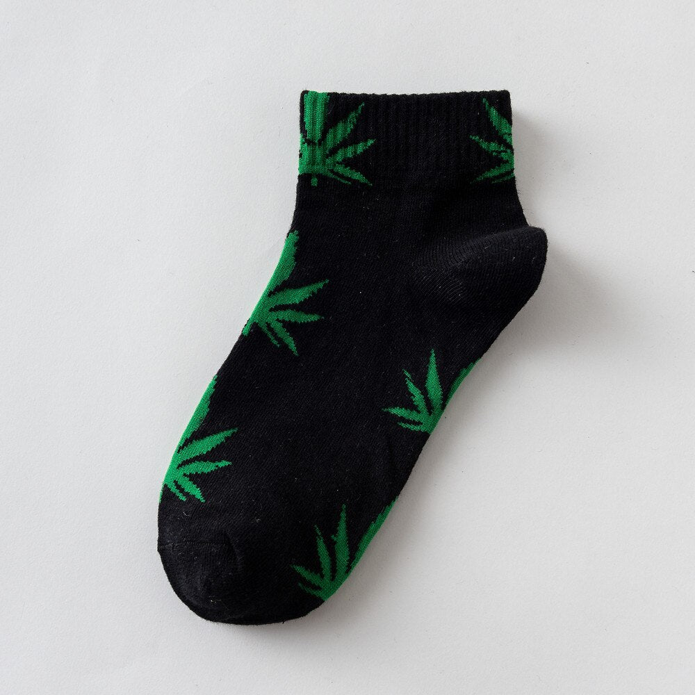 Unisex Cannabis Leaf Ankle Socks