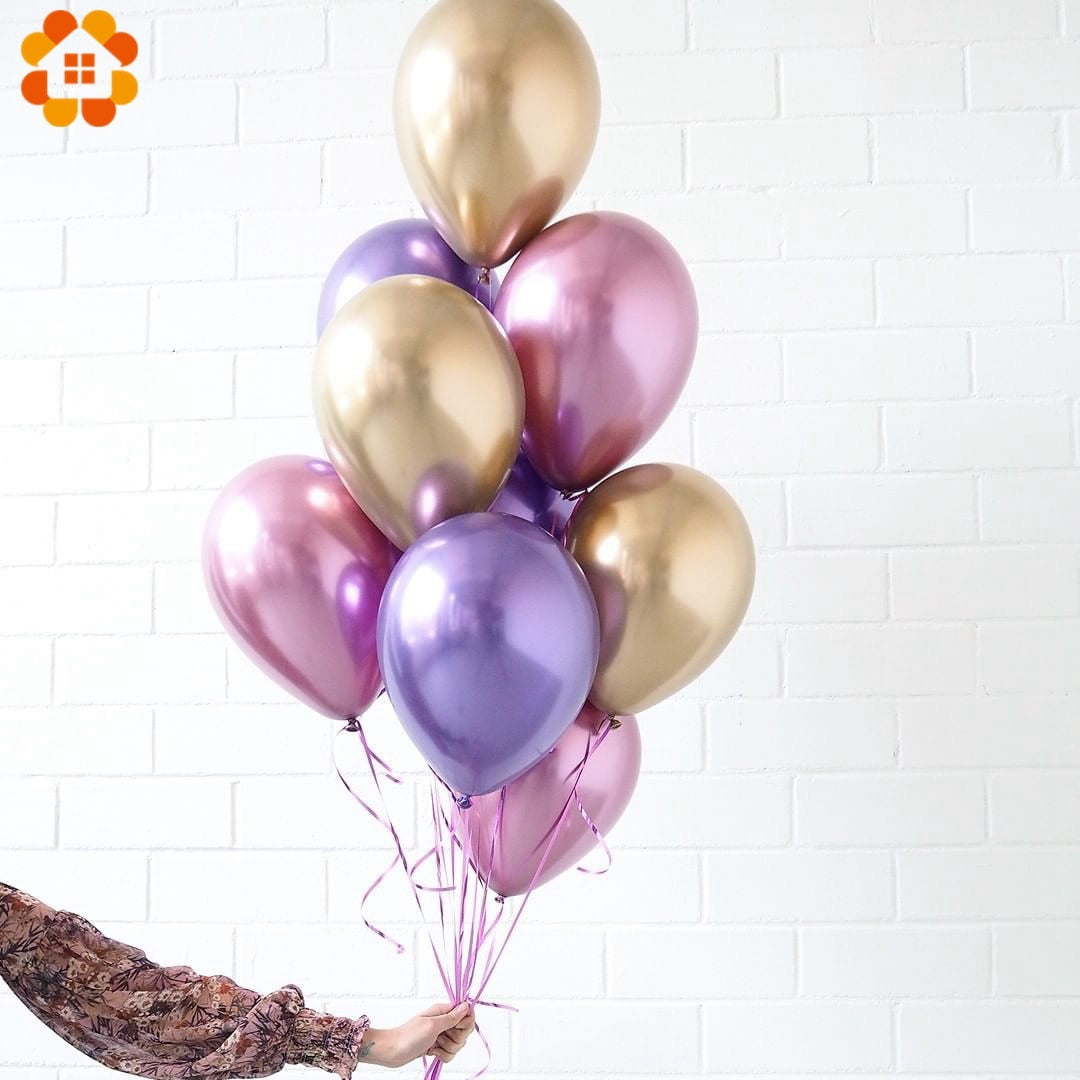 10Pc 1Assorted Color 2inch Metallic Balloons