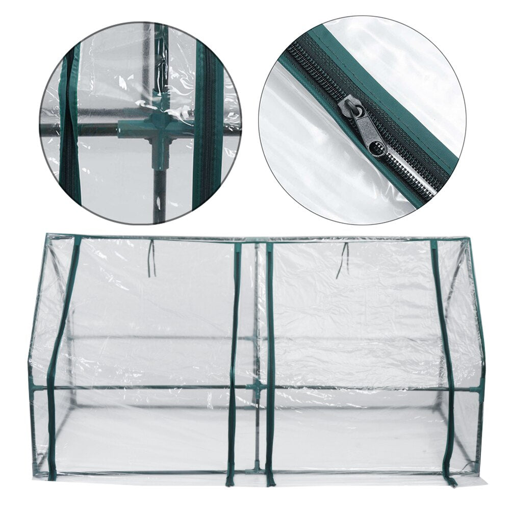 180x90x90cm Greenhouse with PVC Transparent Plant Cover and Frame