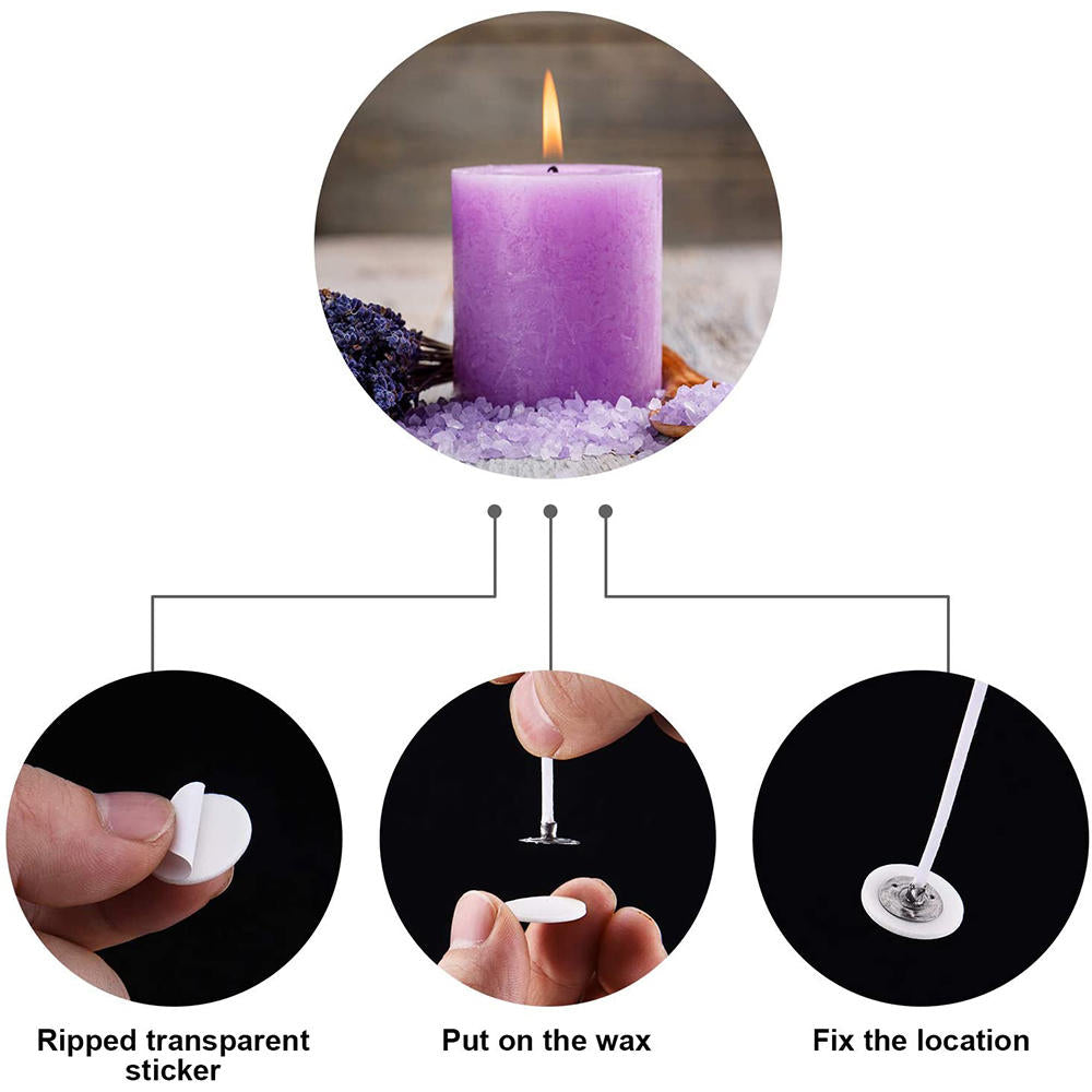 200pc Heat Resistant Foam Double-sided Candle Wick Tape