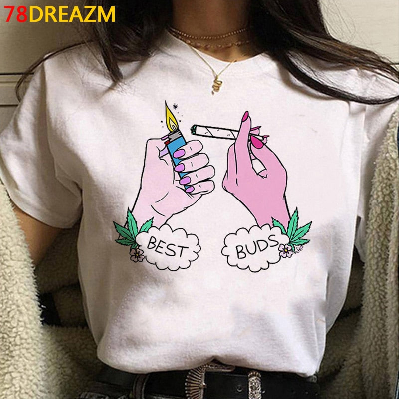 Assorted Women's Cannabis-Themed T-Shirts
