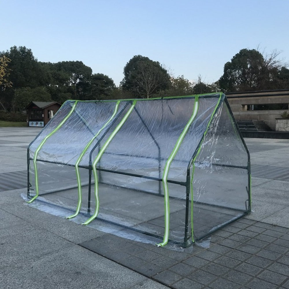 180x90x90cm Greenhouse with PVC Transparent Plant Cover and Frame