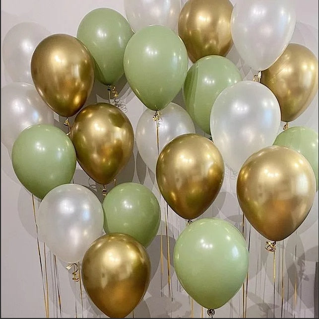 40pcs 10inch Green Latex Balloons