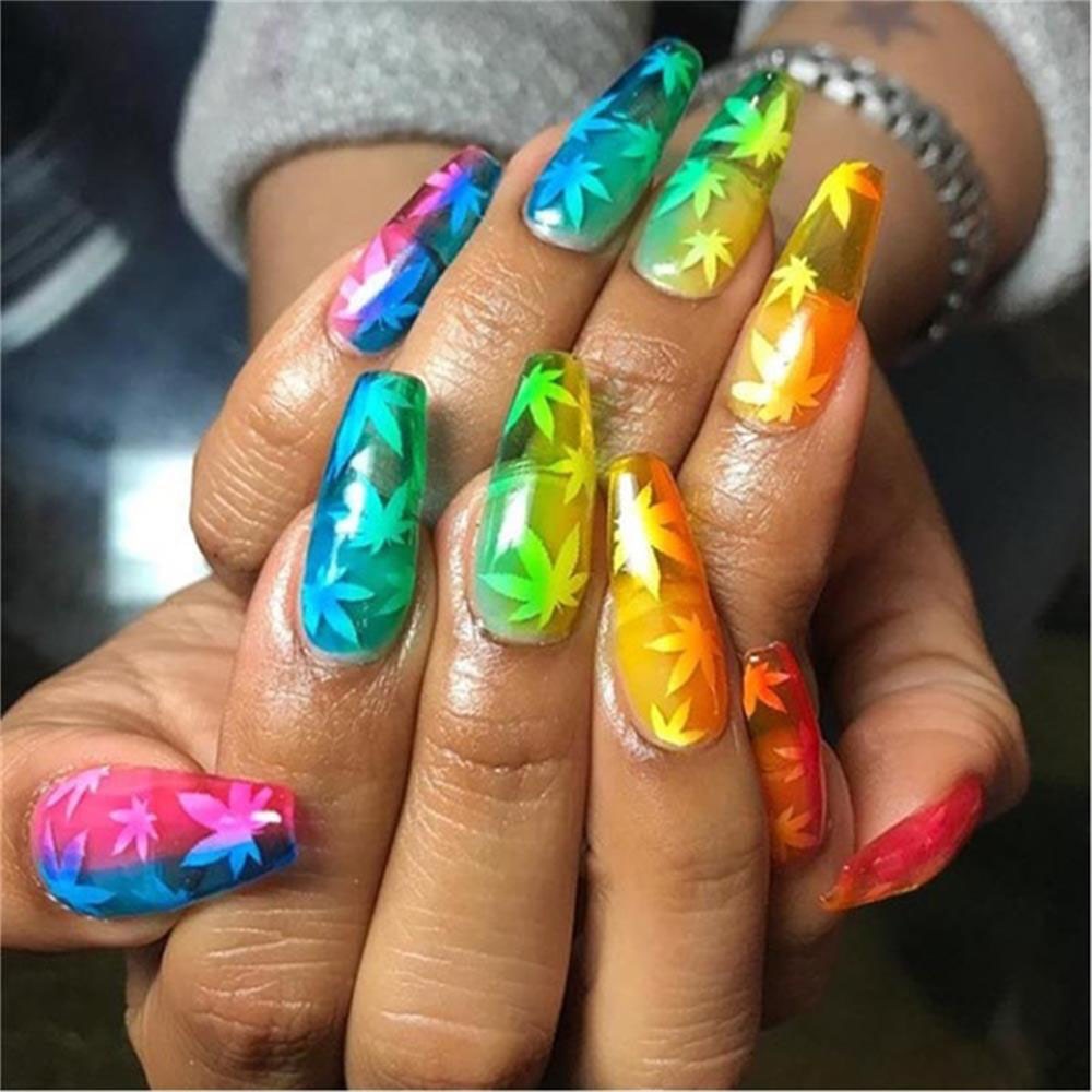 Vibrant Color 3D Nail Art Decal Stickers