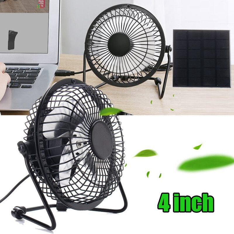 Portable 5W 4 Inch Greenhouse Solar Panel Powered Ventilator Fan