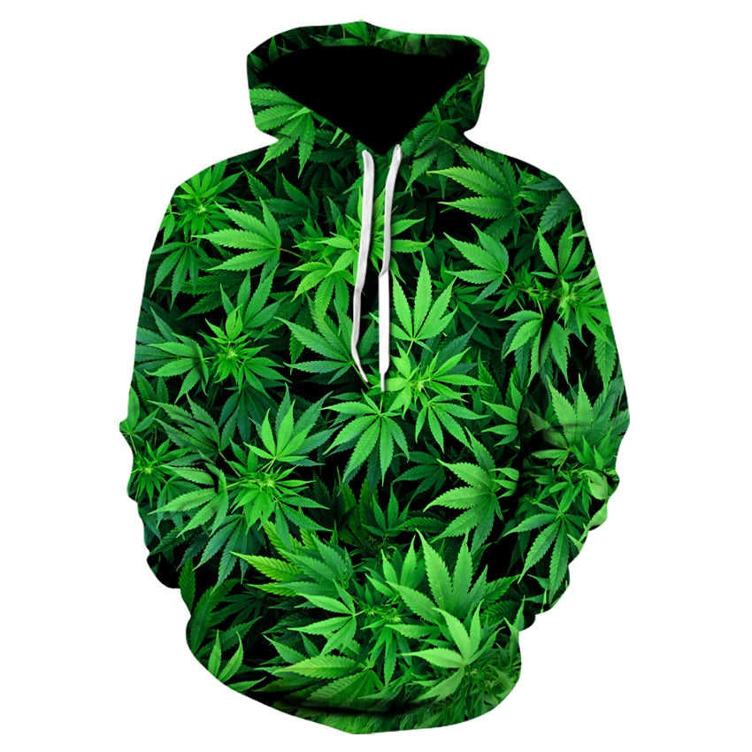 Assorted Unisex Cannabis Leaf Oversized Hoodies