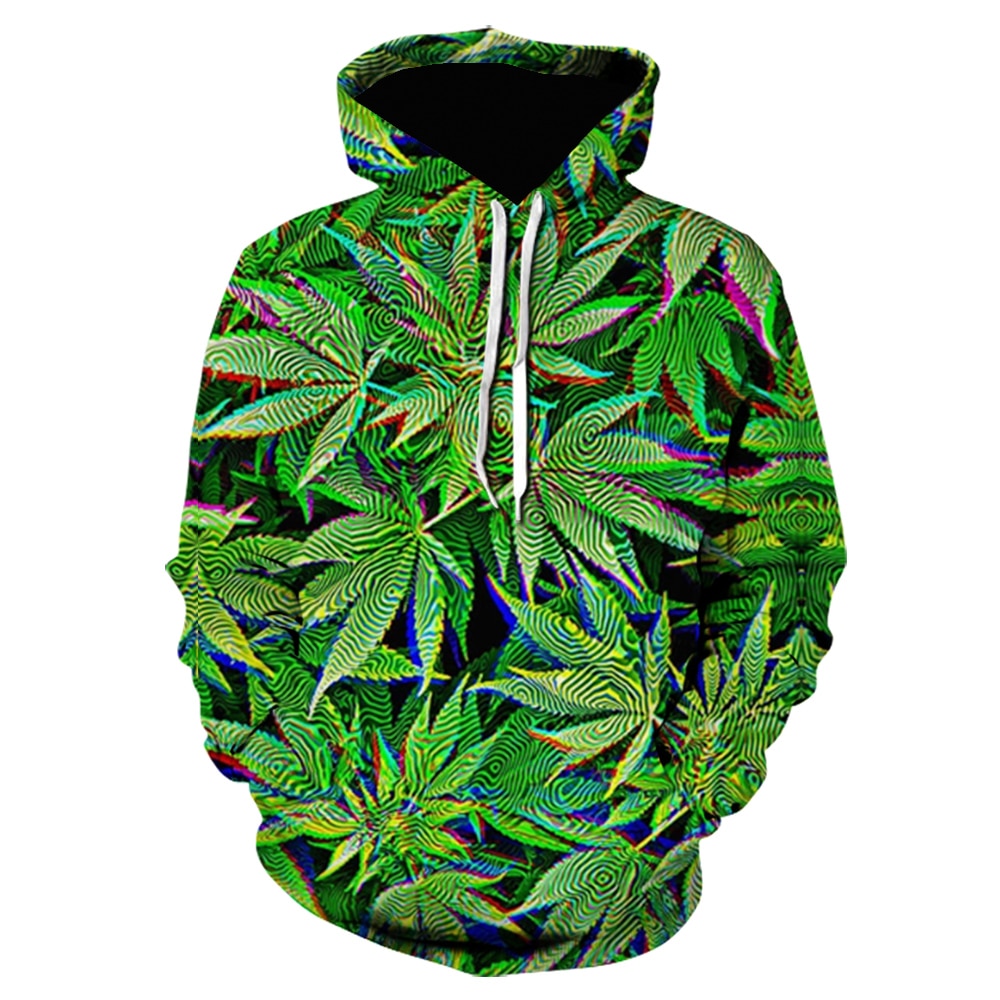 Assorted Unisex Cannabis Leaf Oversized Hoodies