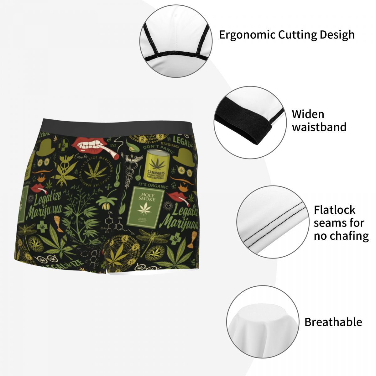 Cannabis Leaf Men's Underwear