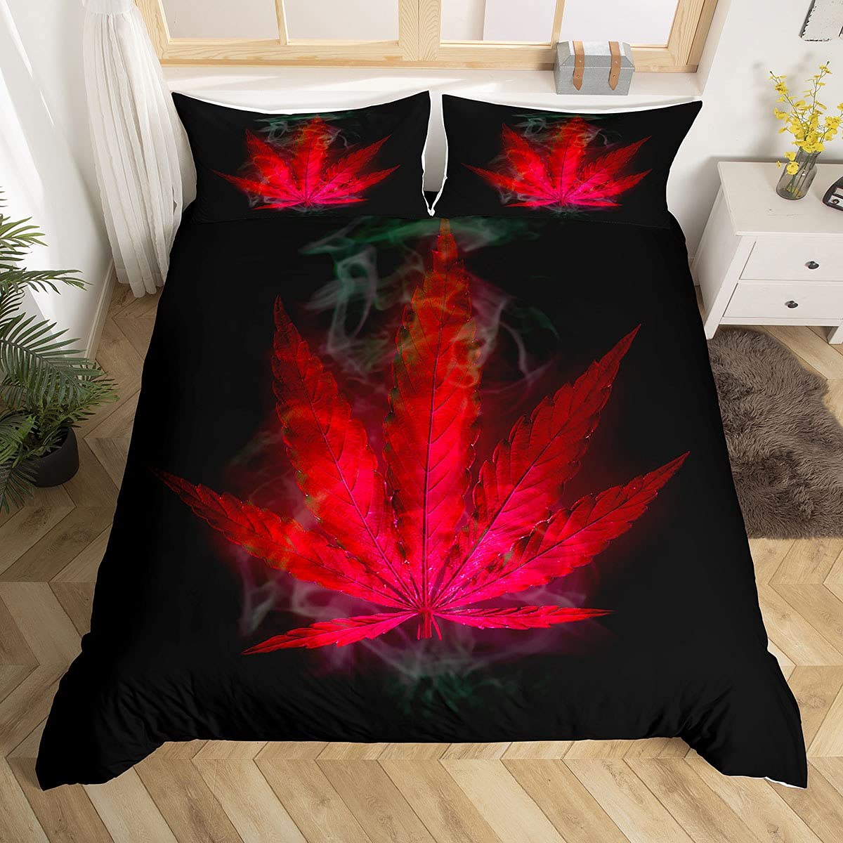 Assorted Psychedelic Cannabis Leaf Duvet Cover Sets