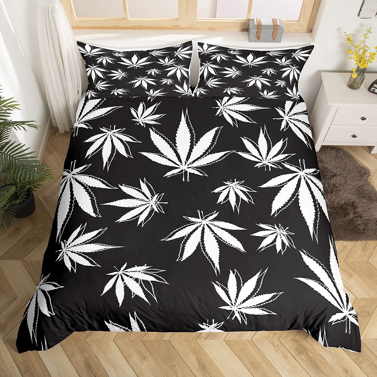 Assorted Psychedelic Cannabis Leaf Duvet Cover Sets