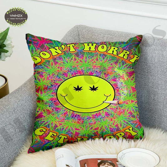 Assorted Hippie Weed Funny Pillow Cases