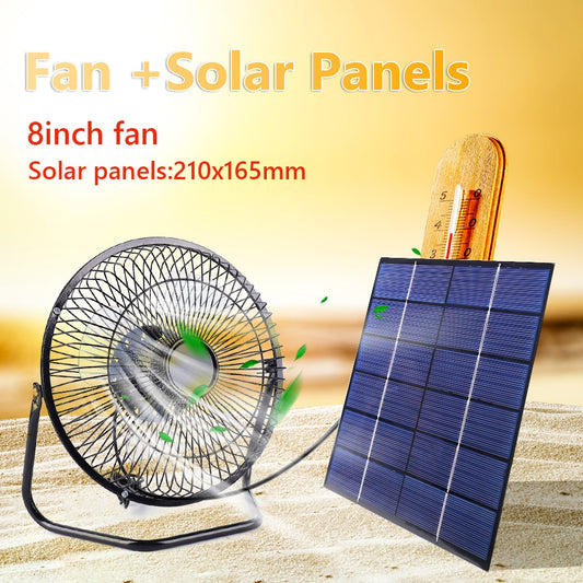 7W 6V 8 inch USB Solar Exhaust Fan Air Extractor