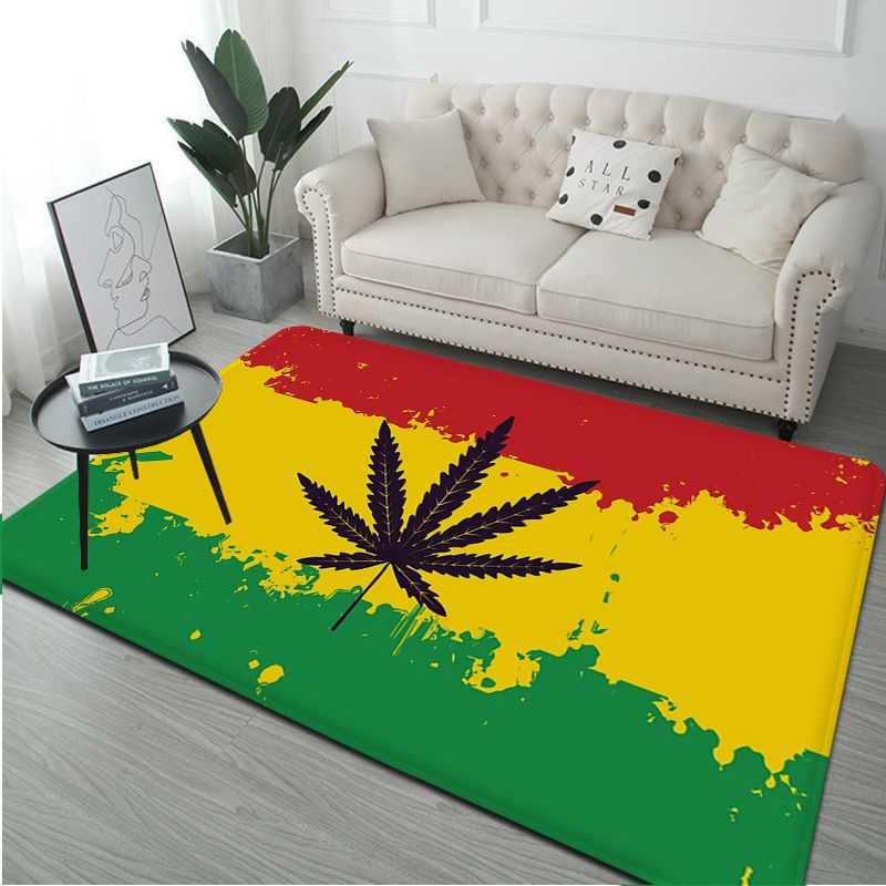 Assorted Weed Leaf Non-Slip Area Rugs