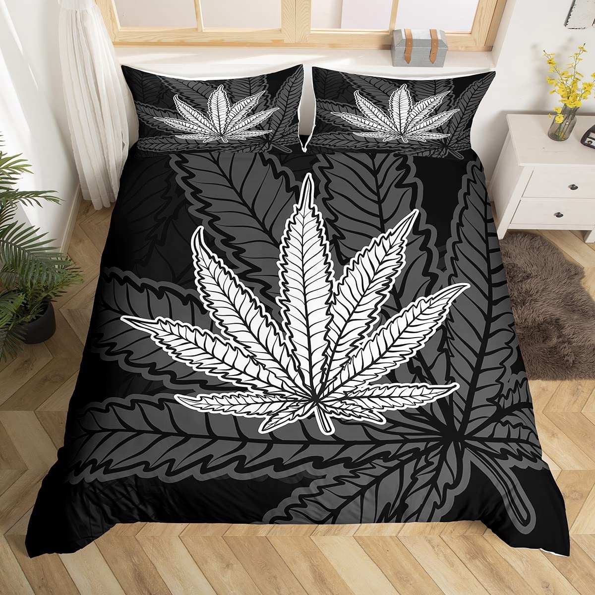 Assorted Psychedelic Cannabis Leaf Duvet Cover Sets