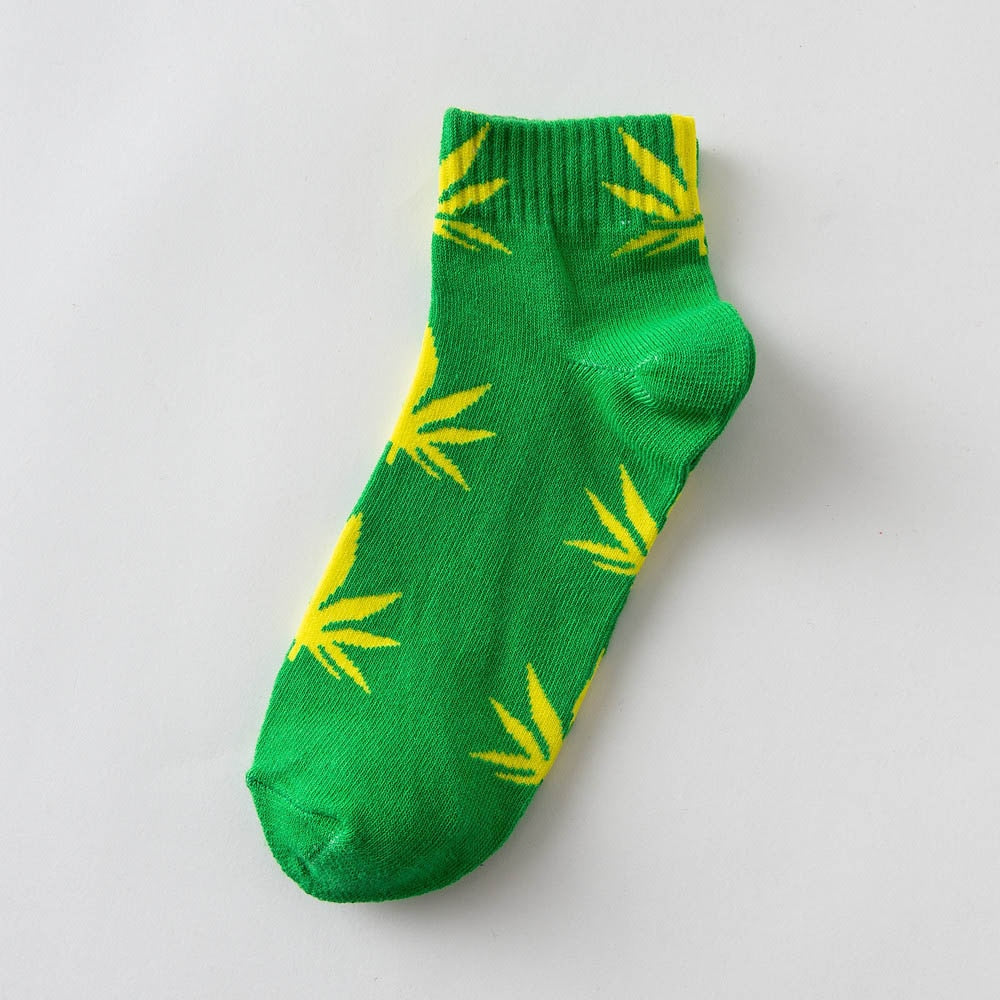 Unisex Cannabis Leaf Ankle Socks