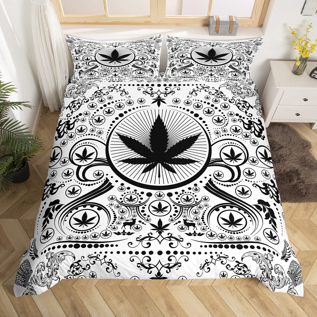 Assorted Psychedelic Cannabis Leaf Duvet Cover Sets