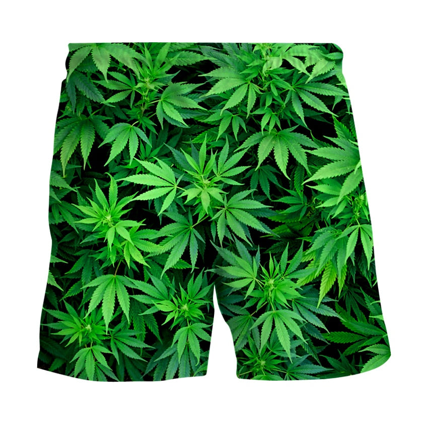 Assorted Men's Cannabis Leaf Beach Shorts