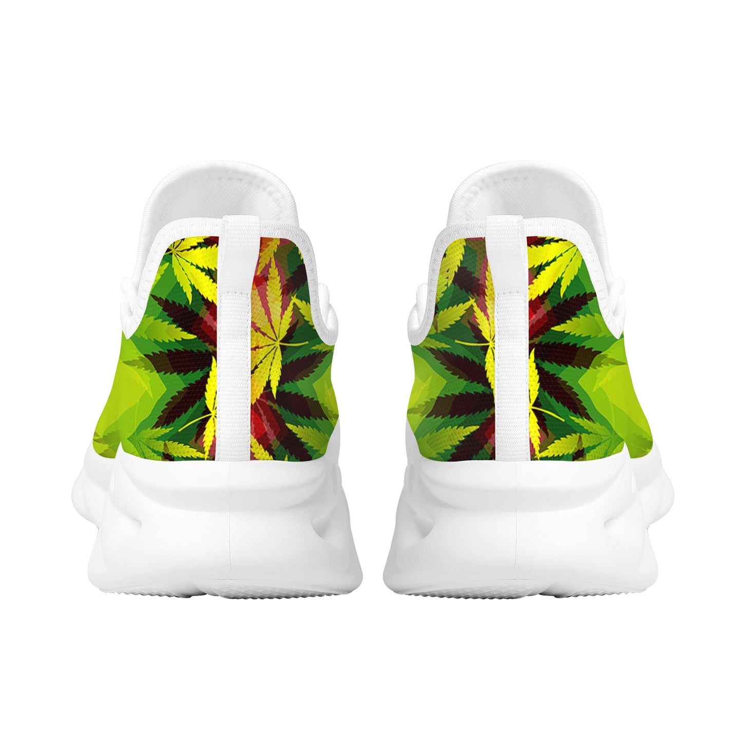 Assorted Colorful Women's Cannabis Leaf Walking Sneaker