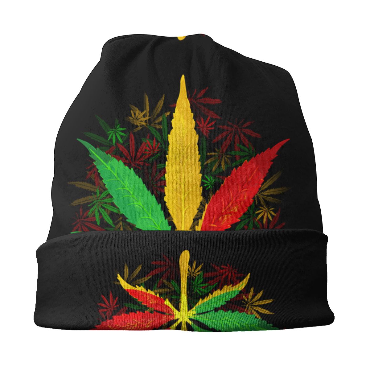 Rastafarian Cannabis Leaf Knitted Hat
