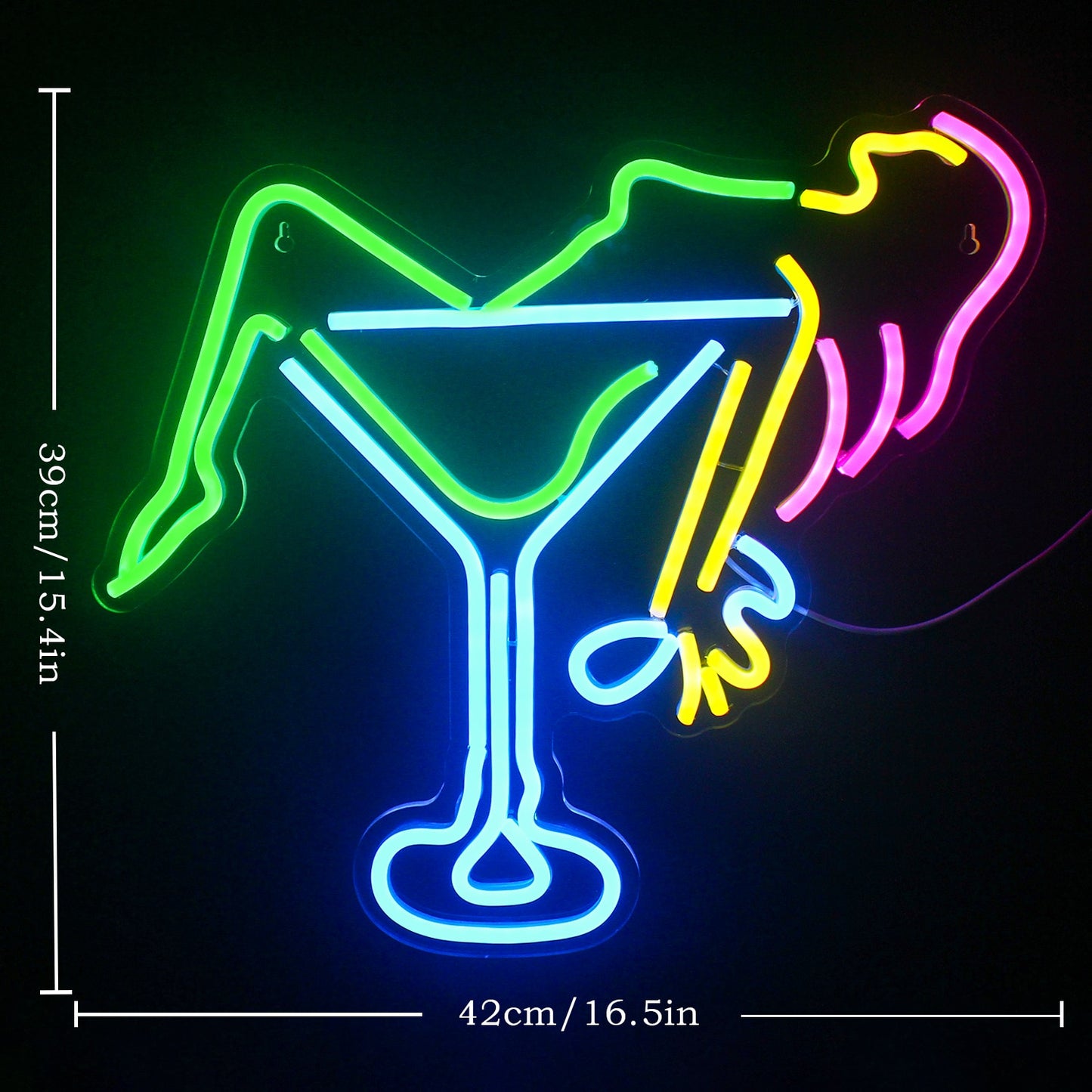 Cocktails & Dreams LED Neon Sign Wall Decor