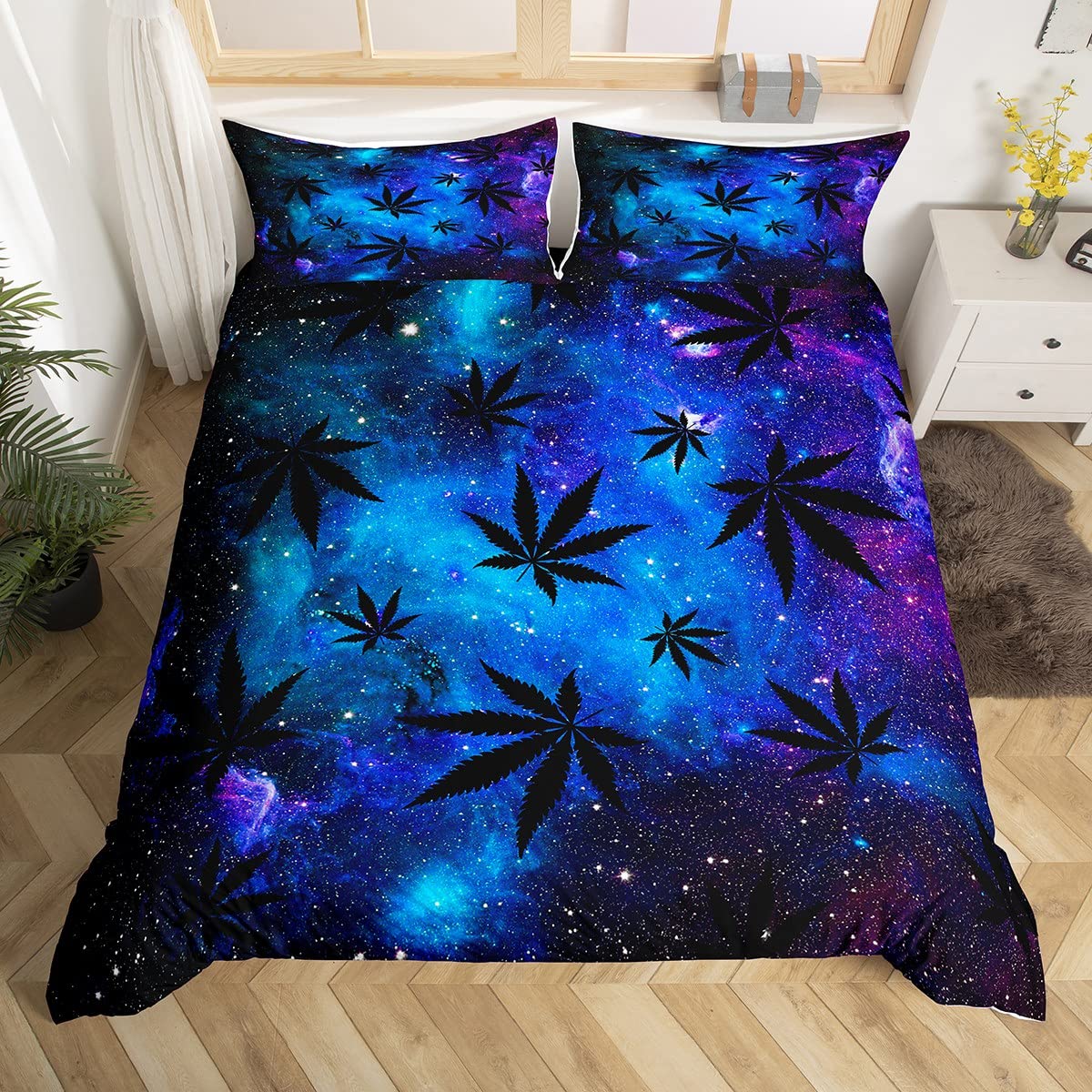 Assorted Psychedelic Cannabis Leaf Duvet Cover Sets