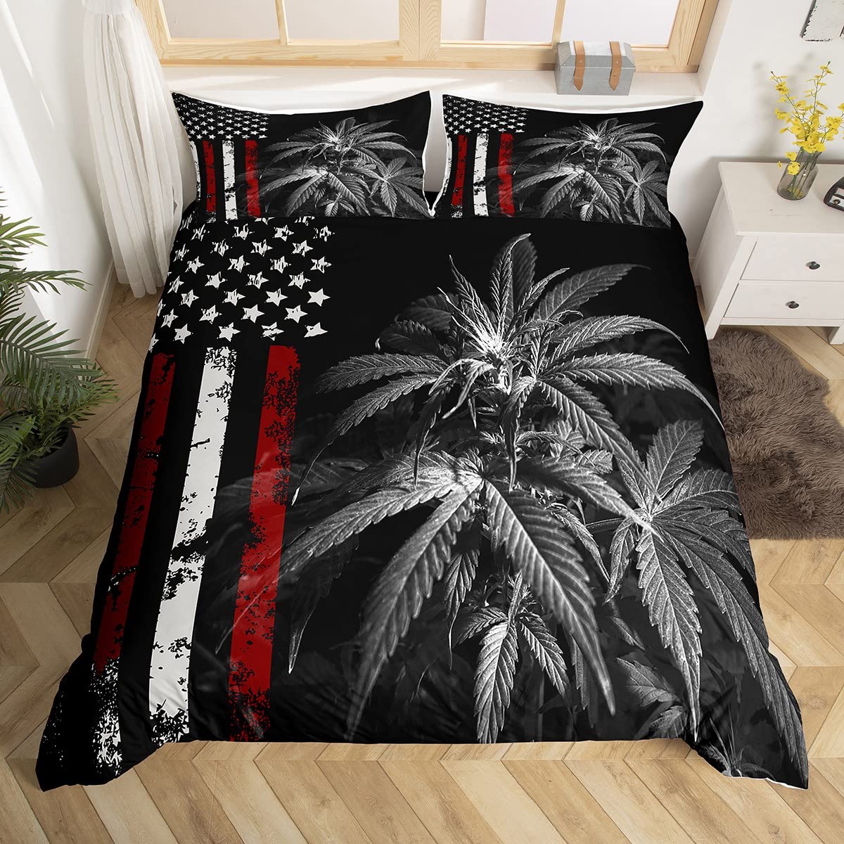 Assorted Psychedelic Cannabis Leaf Duvet Cover Sets