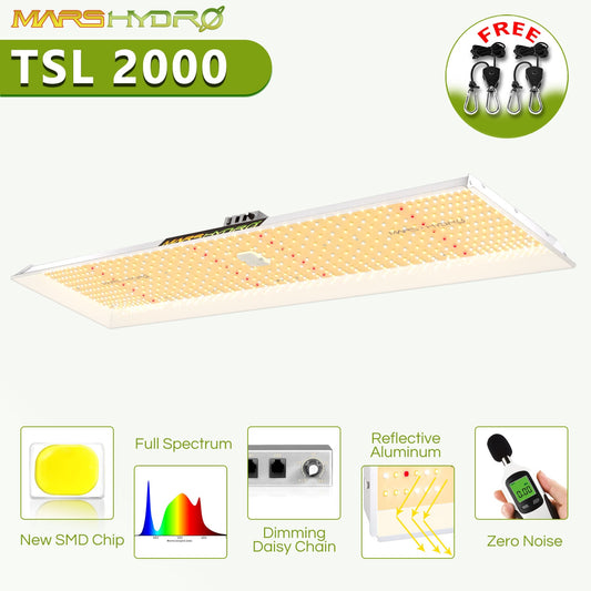 Mars Hydro TSL 2000W Full Spectrum Led Grow Light Indoor Grow Tent Kit