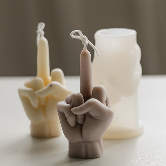 3D Middle Finger Candle Silicone Mold