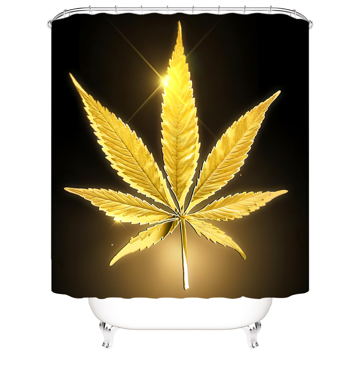 Assorted Marijuana Leaf Shower Curtains