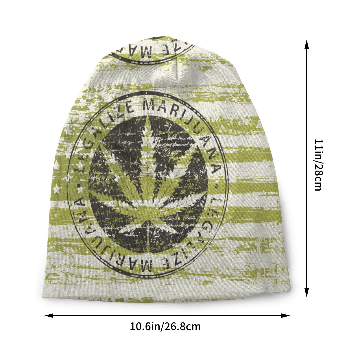 Cannabis Leaf American Flag Knitted Hat