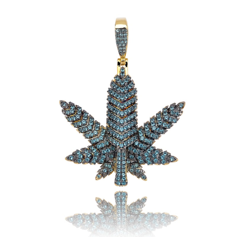 Customizable Cannabis Leaf Charm And Necklace