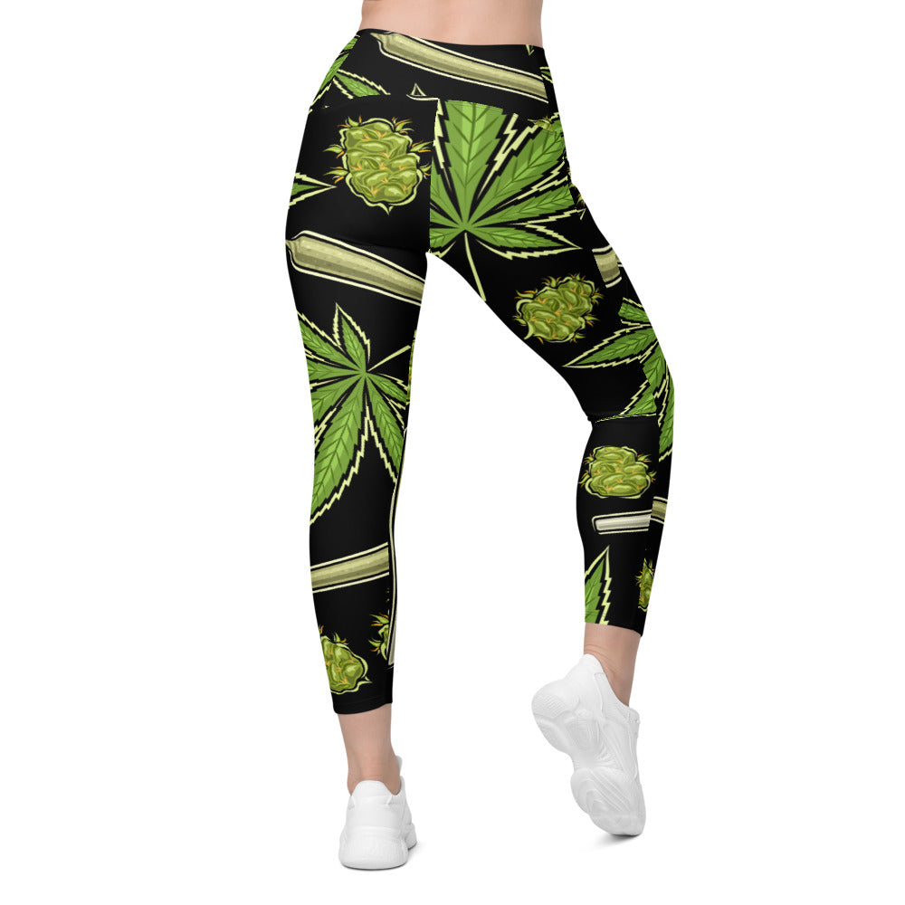 Bud Collection Crossover leggings with pockets