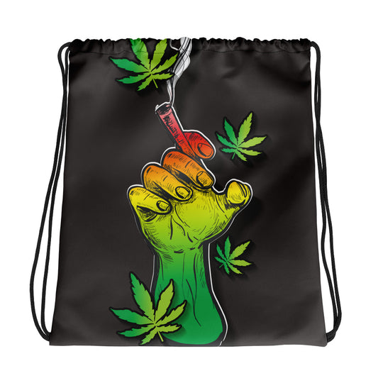 Black Smoke Collection Drawstring bag