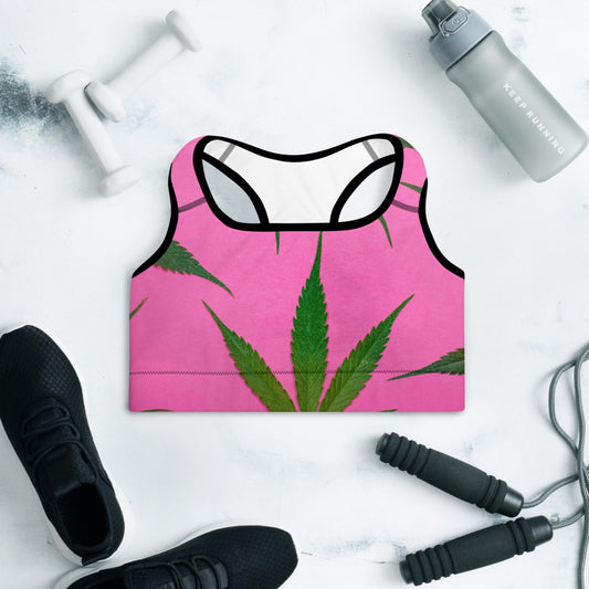 Pink Sativa Collection Padded Sports Bra