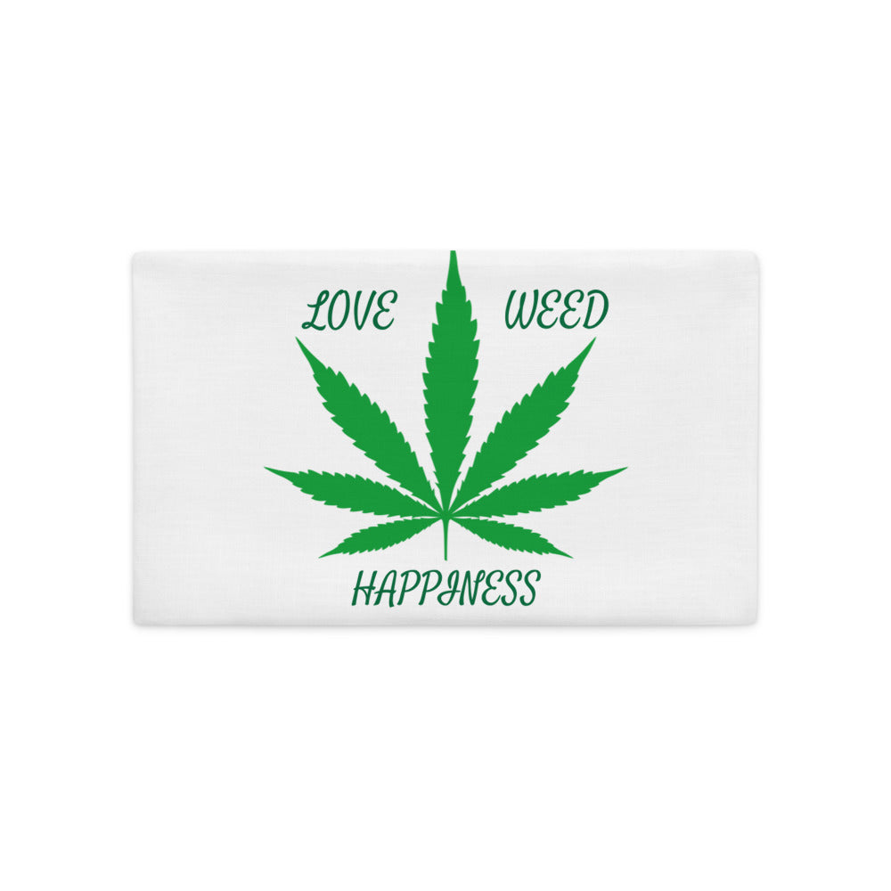 Love, Weed, Happiness Collection Premium Pillow Case