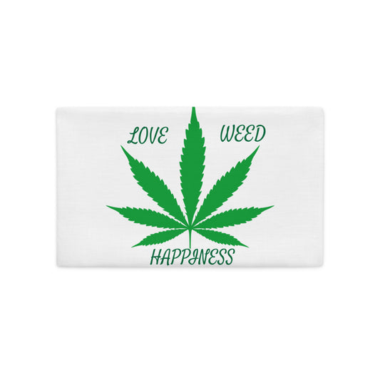 Love, Weed, Happiness Collection Premium Pillow Case